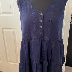 Eyelid tiered swing top Navy